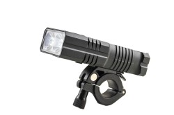 Фонарь передний LS 07182 300lm,2светодиода,6режимов,Li-Poly.аккум,USB,PC+ABS алюм,черный