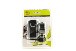Фонарь передний LS 07188JX-7028,300lm,1 CREE светодиод,4режима,Li-Poly.аккум,USB,защита IPX4,черный